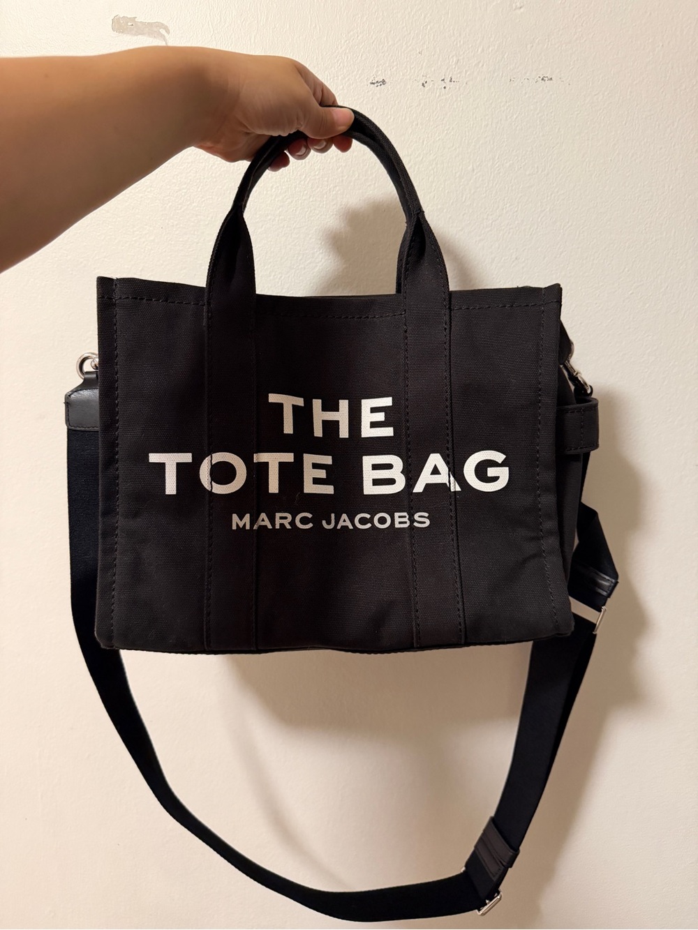 Marc Jacobs Black Canvas 'The Tote Bag' Messenger